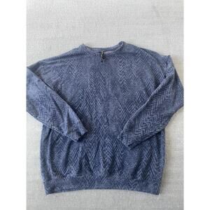 Athleta Sweater Women M Studio to Street Print Sweatshirt Blue Gym Athleisure